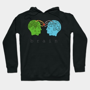 Left and right human brain Hoodie